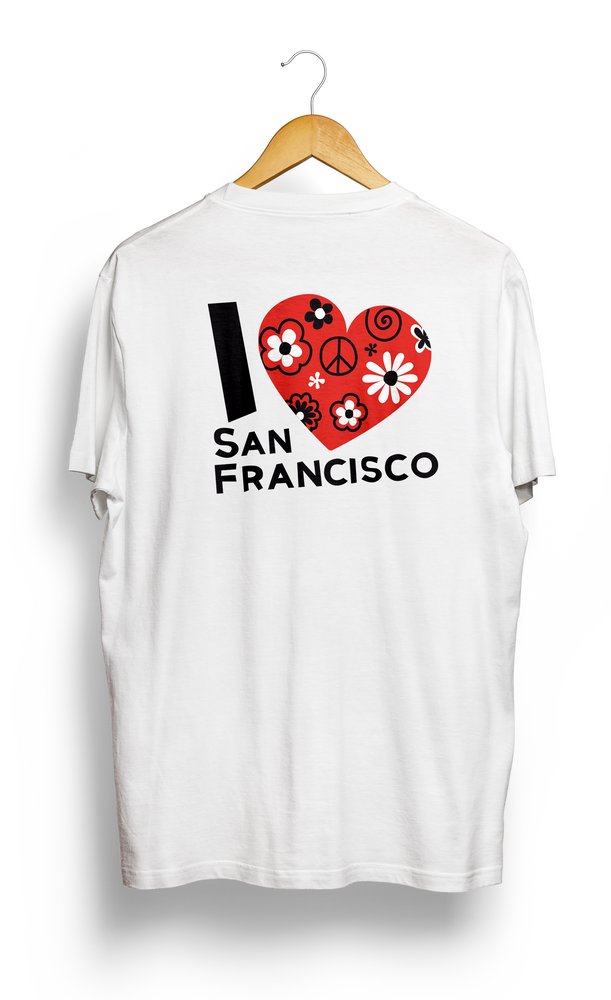 T-SHIRT • I Love SAN FRANCISCO • LOGO PRINTED FRONT OR BACK SIDE