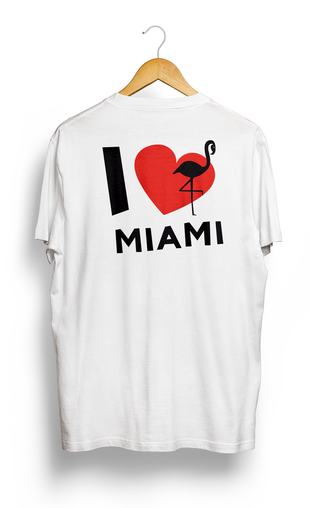
                  
                    Load image into Gallery viewer, T-SHIRT • I Love MIAMI • LOGO PRINTED FRONT OR BACK SIDE
                  
                