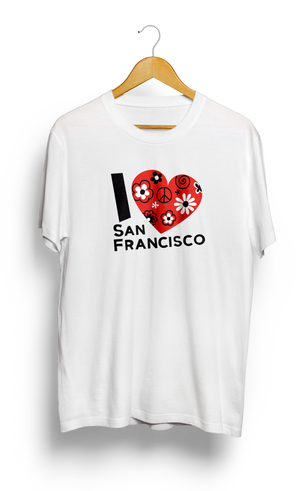 
                  
                    Load image into Gallery viewer, T-SHIRT • I Love SAN FRANCISCO • LOGO PRINTED FRONT OR BACK SIDE
                  
                